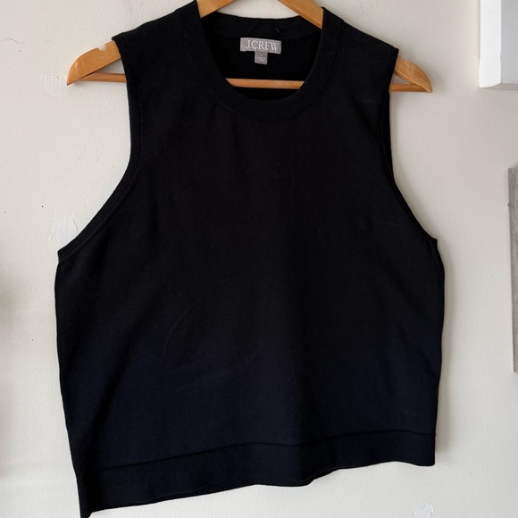 J.Crew Black Sweater Shell in Premium Ultra-Fine Cotton Blend Size Large - Picture 5 of 11
